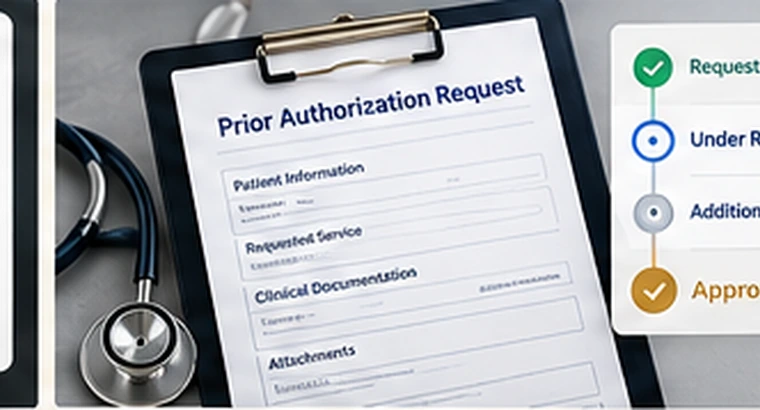 Illustrative prior authorization request and status